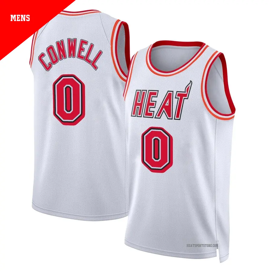 ＃0 Men's Ryan Conwell Miami Heat 2022/23 Swingman White Classic Edition Jersey