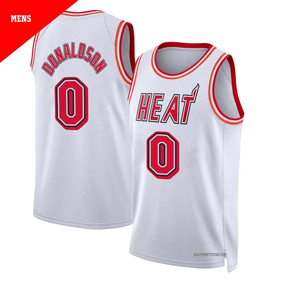 ＃0 Men's Tre Donaldson Miami Heat 2022/23 Swingman White Classic Edition Jersey