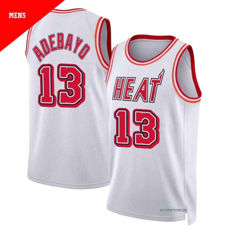 ＃13 Men's Bam Adebayo Miami Heat 2022/23 Swingman White Classic Edition Jersey