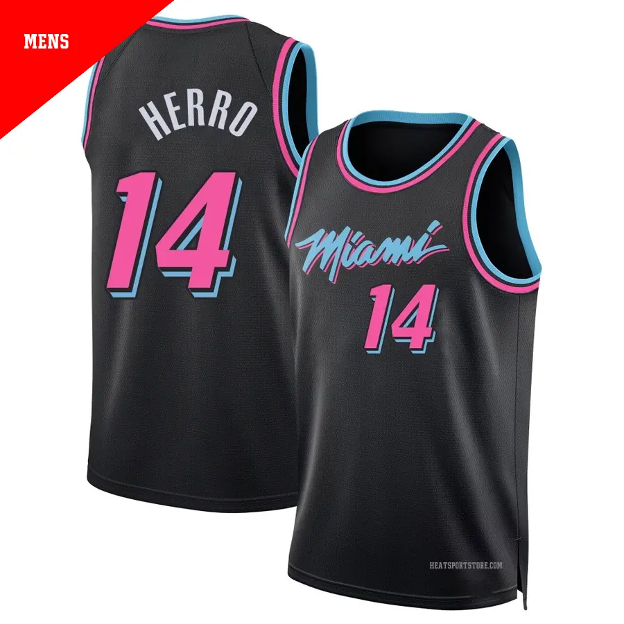 ＃14 Men's Tyler Herro Miami Heat 2025/26 Swingman Black City Edition Jersey
