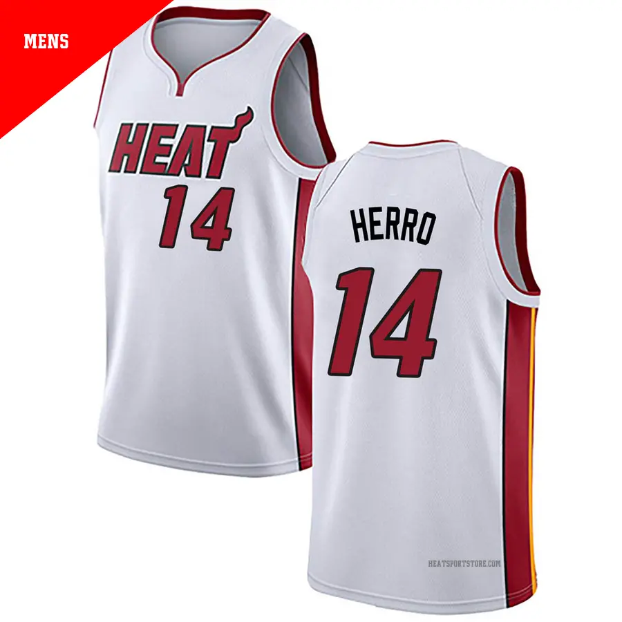 ＃14 Men's Tyler Herro Miami Heat White Swingman JerseyAssociation Edition