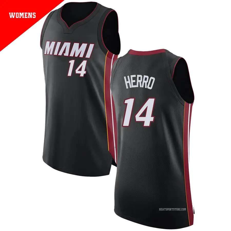 ＃14 Women's Tyler Herro Miami Heat Black Swingman Jersey Icon Edition