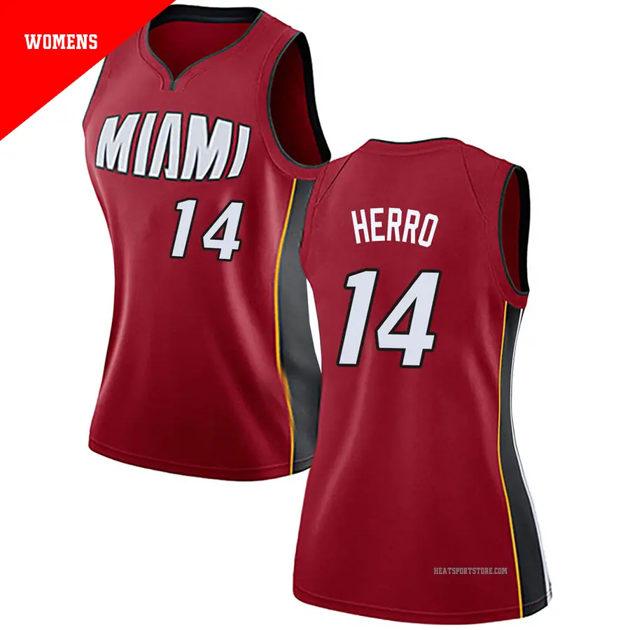 ＃14 Women's Tyler Herro Miami Heat Red Swingman Jersey Statement Edition