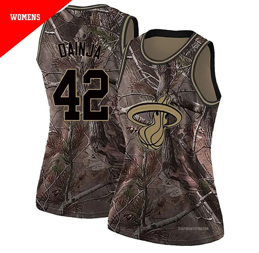 ＃42 Women's Dain Dainja Miami Heat Camo Swingman Realtree Collection Jersey